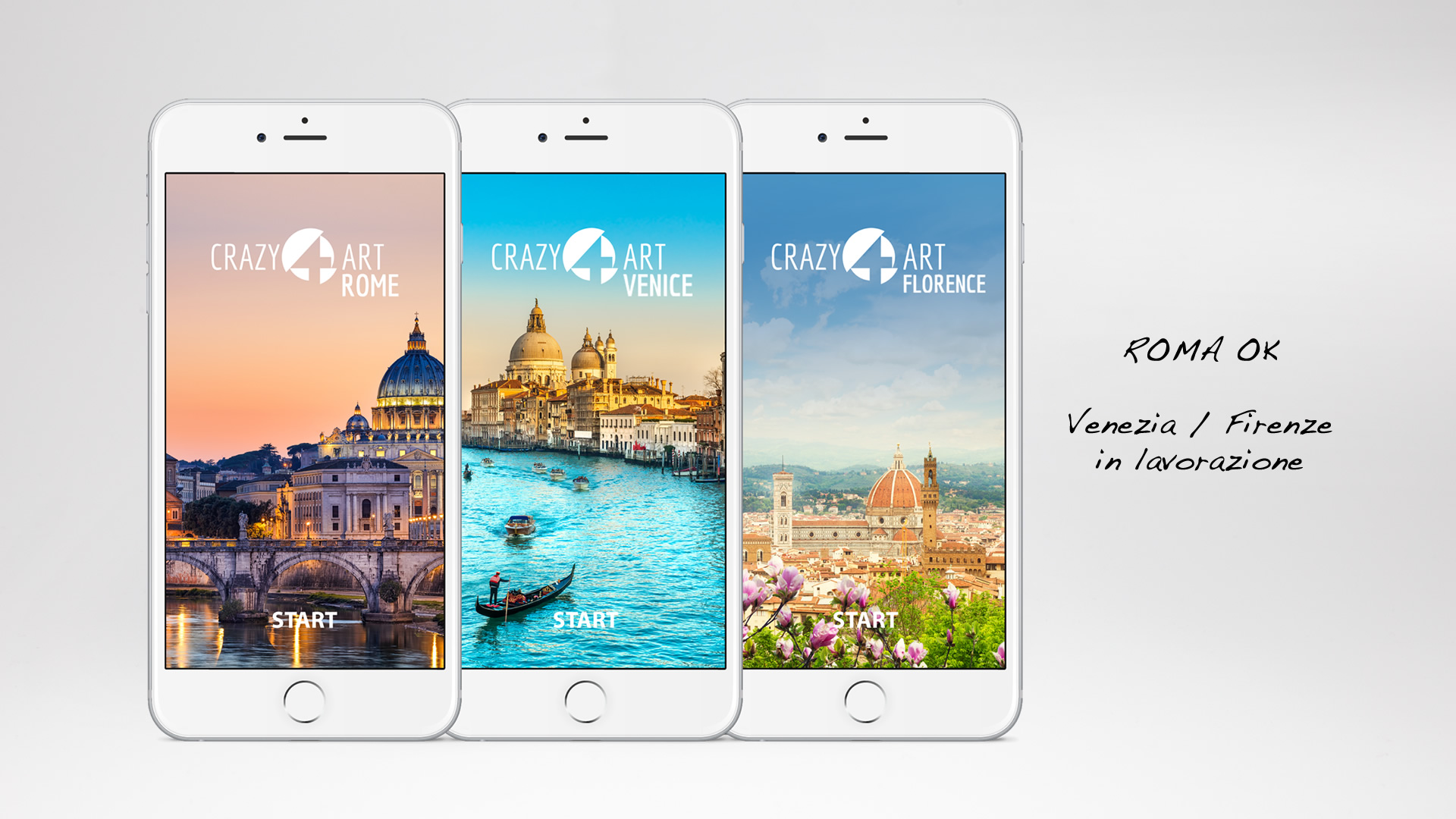 Crazy4Art App Roma audioguida - Patrizio Rossi - realizzazione immagini play store - apple app store- web graphic designer