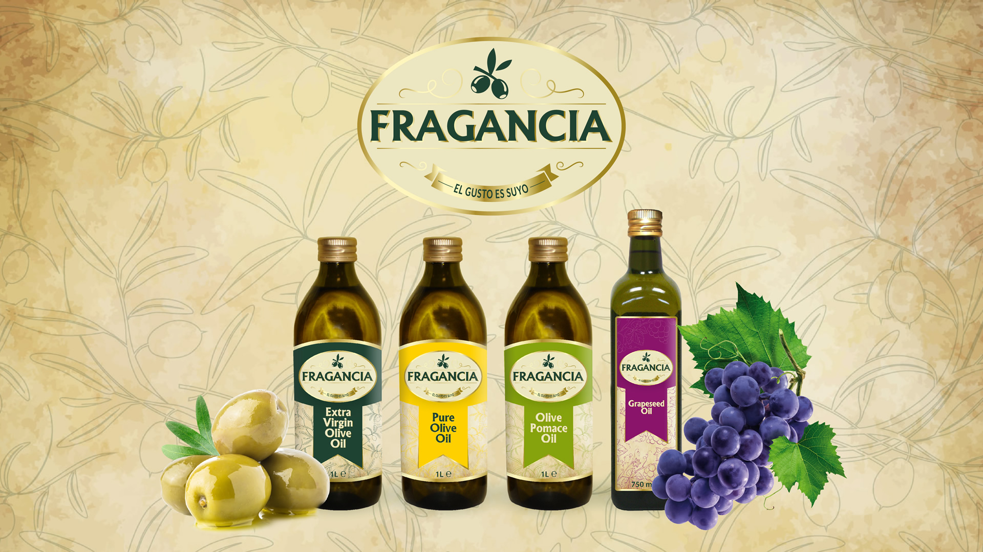 Fragancia Olive Oil Logo - Grafica etichette Olio - realizzazione Sito Web - Patrizio Rossi - Portfolio Web Graphic Designer