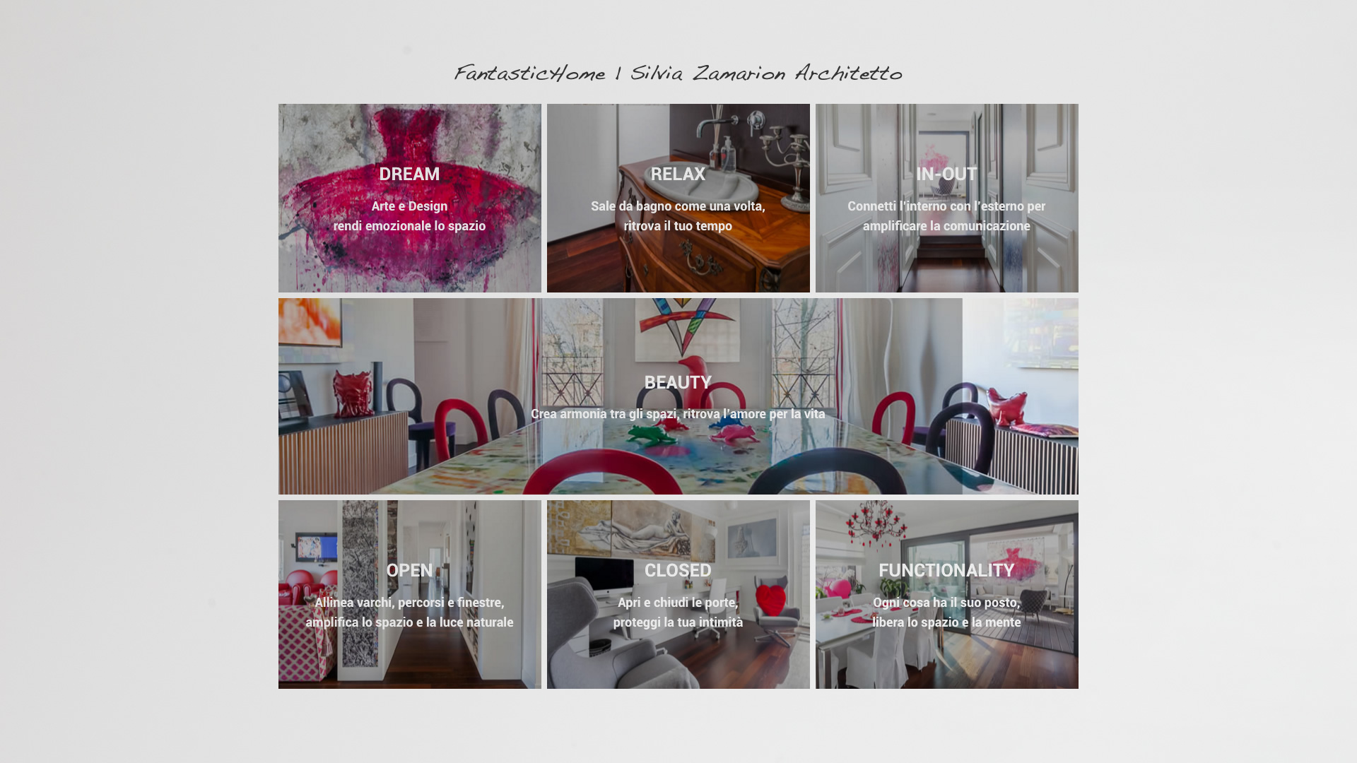 Fantastic Home Silvia Zamarion Architetto - Patrizio Rossi - Portfolio - restyling sito web